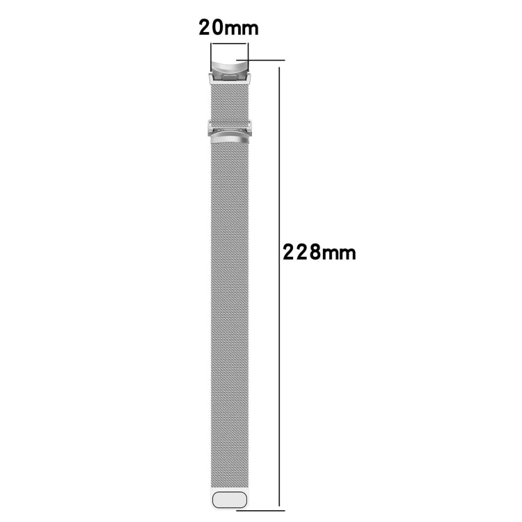 For Samsung Galaxy Watch FE 40mm Milan Magnetic Quick Release Stainless Steel Watch Band(Black) by bashfashion