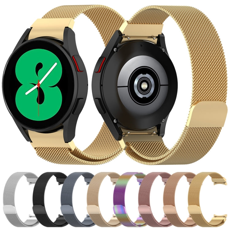 For Samsung Galaxy Watch FE 40mm Milan Magnetic Stainless Steel Watch Band(Gold) by bashfashion