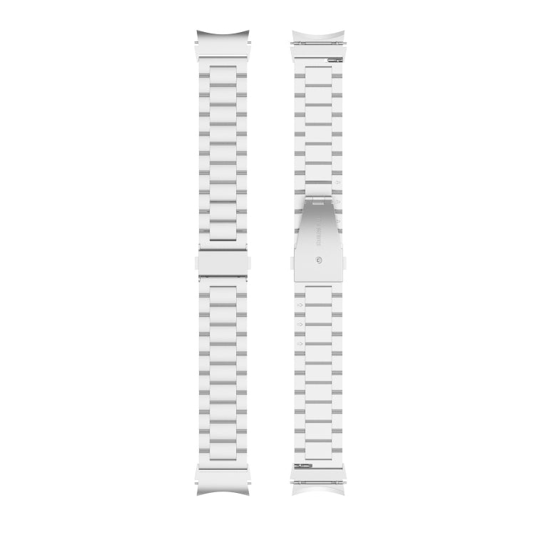 For Samsung Galaxy Watch Ultra 47mm / Ultra 2025 Three Bead Stainless Steel Metal Watch Strap(Silver) by bashfashion