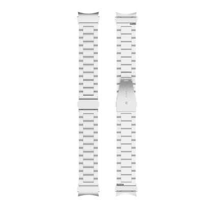 For Samsung Galaxy Watch Ultra 47mm / Ultra 2025 Three Bead Stainless Steel Metal Watch Strap(Silver) by bashfashion