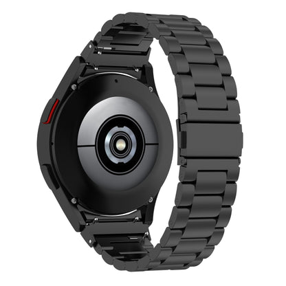 For Samsung Galaxy Watch Ultra 47mm / Ultra 2025 Three Bead Stainless Steel Metal Watch Strap(Black) by bashfashion