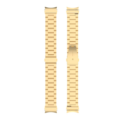 For Samsung Galaxy Watch FE 40mm Three Bead Stainless Steel Metal Watch Strap(Gold) by bashfashion
