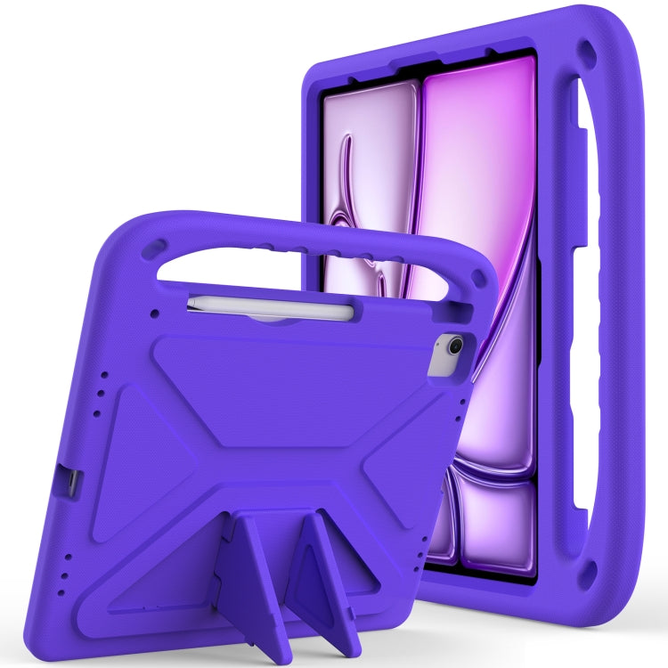 For iPad Air 13 2025 / 2024 Handle EVA Shockproof Tablet Case with Holder(Purple) by bashfashion