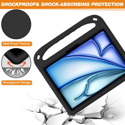 For iPad Air 11 2025 / 2024 / Pro 11 2024 Handle EVA Shockproof Tablet Case with Holder(Black) by bashfashion