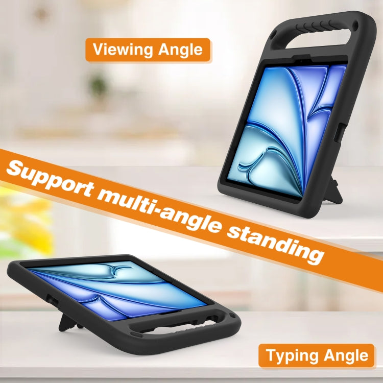 For iPad Air 11 2025 / 2024 / Pro 11 2024 Handle EVA Shockproof Tablet Case with Holder(Black) by bashfashion