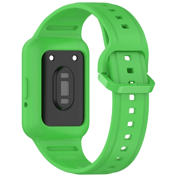 For Samsung Galaxy Fit3 Two Color Frame Integrated Silicone Watch Band(Fluorescent Green) by bashfashion