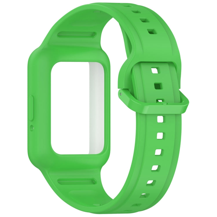 For Samsung Galaxy Fit3 Two Color Frame Integrated Silicone Watch Band(Fluorescent Green) by bashfashion