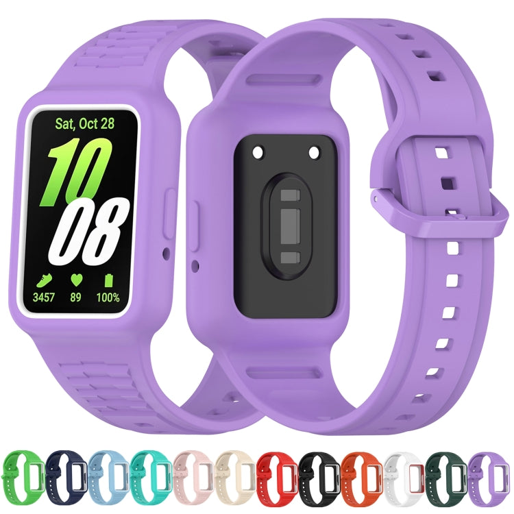 For Huawei Band 9 NFC Two Color Frame Integrated Silicone Watch Band(Fluorescent Green) by bashfashion