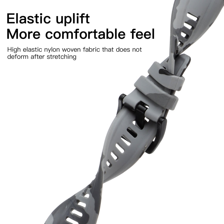 For Garmin Fenix 7X / 7X Pro / Tactix 7 Camouflage Quick Release Silicone Watch Band(White) by bashfashion