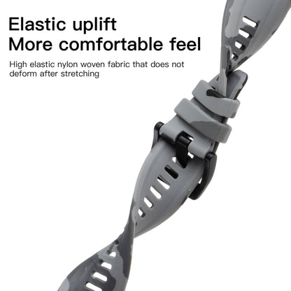 For Garmin Fenix 7X / 7X Pro / Tactix 7 Camouflage Quick Release Silicone Watch Band(White) by bashfashion