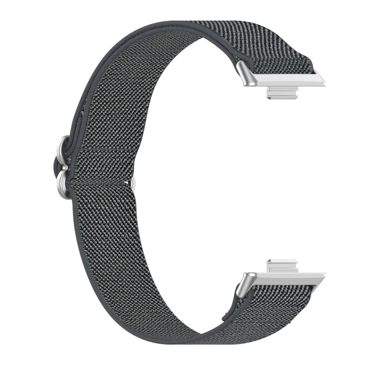 For Huawei Watch Fit 3 Ethnic Style Elastic Nylon Watch Band(Dark gray) by bashfashion