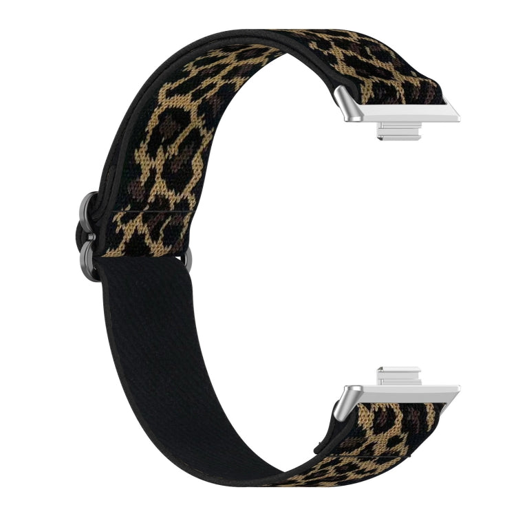 For Huawei Watch Fit 3 Ethnic Style Elastic Nylon Watch Band(Leopard Print) by bashfashion