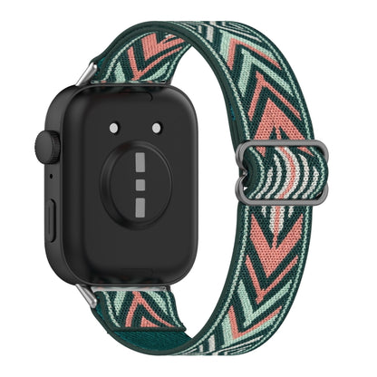 For Huawei Watch Fit 3 Ethnic Style Elastic Nylon Watch Band(Green Arrow) by bashfashion