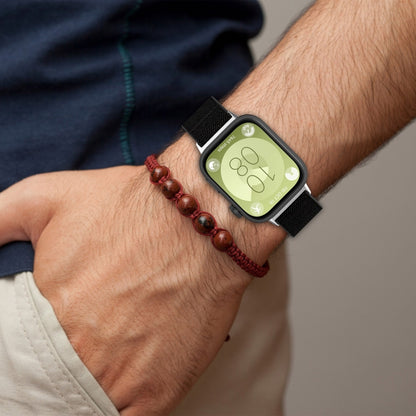 For Huawei Watch Fit 3 Ethnic Style Elastic Nylon Watch Band(Dark gray) by bashfashion