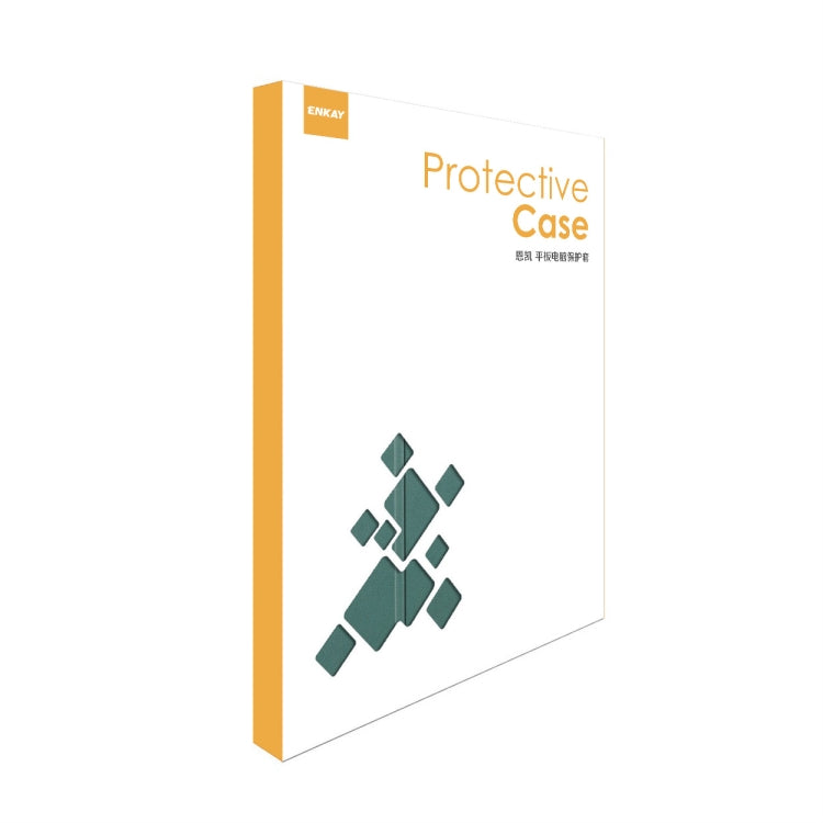 For iPad Air 13 2025 / 2024 ENKAY Tri-fold Custer Texture Plastic Leather Smart Tablet Case(Dark Blue) by ENKAY