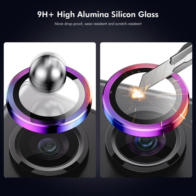 For iPhone 16 Pro / 16 Pro Max ENKAY Hat-Prince AR 9H Rear Lens Aluminium Alloy Tempered Glass Film(Colorful) by ENKAY