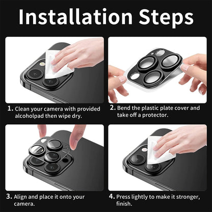 For iPhone 16 Pro / 16 Pro Max ENKAY Anti-reflection Camera Lens Aluminium Alloy Tempered Glass Film(Brown) by ENKAY