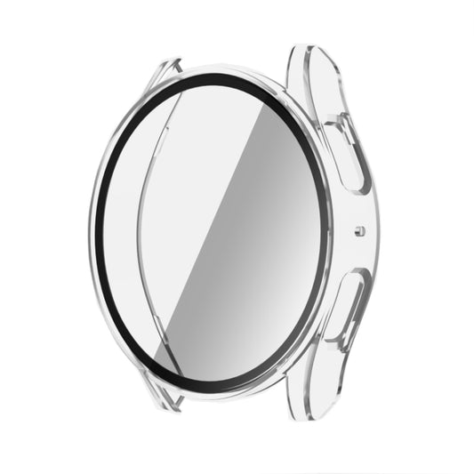 For Samsun Galaxy Watch 7 44mm PC + Tempered Film Integrated Watch Protective Case(Transparent) by bashfashion