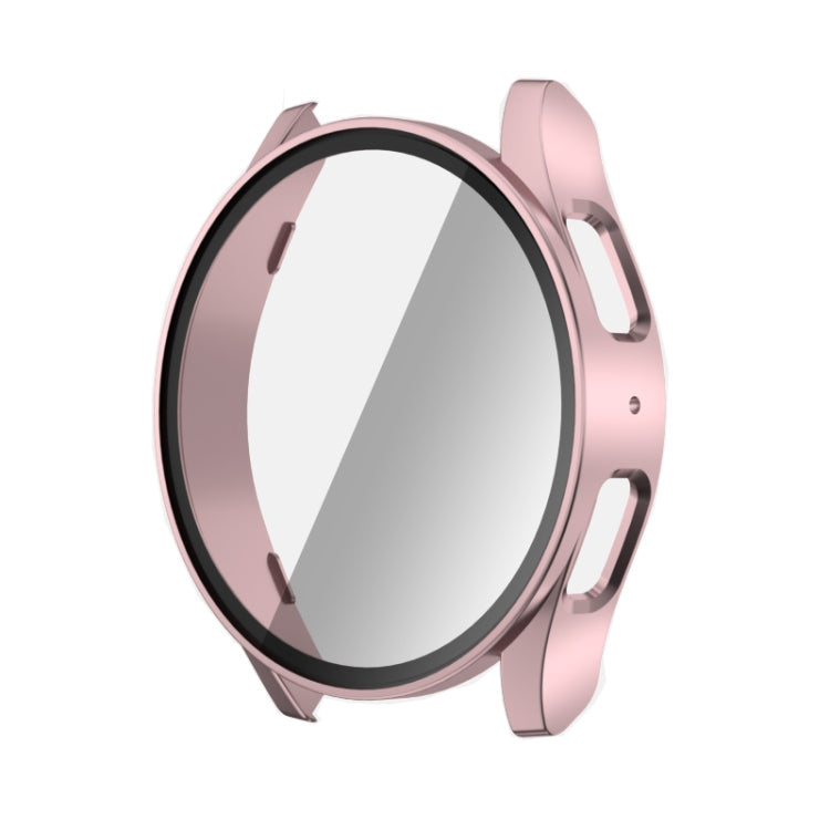 For Samsun Galaxy Watch 7 40mm PC + Tempered Film Integrated Watch Protective Case(Rose Gold) by bashfashion