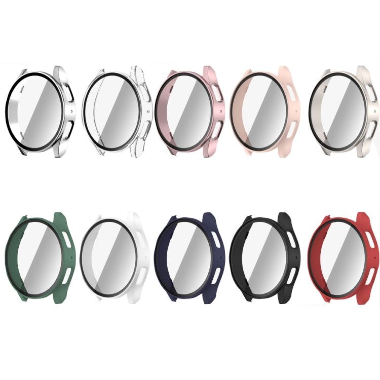 For Samsun Galaxy Watch 7 40mm PC + Tempered Film Integrated Watch Protective Case(Sliver) by bashfashion