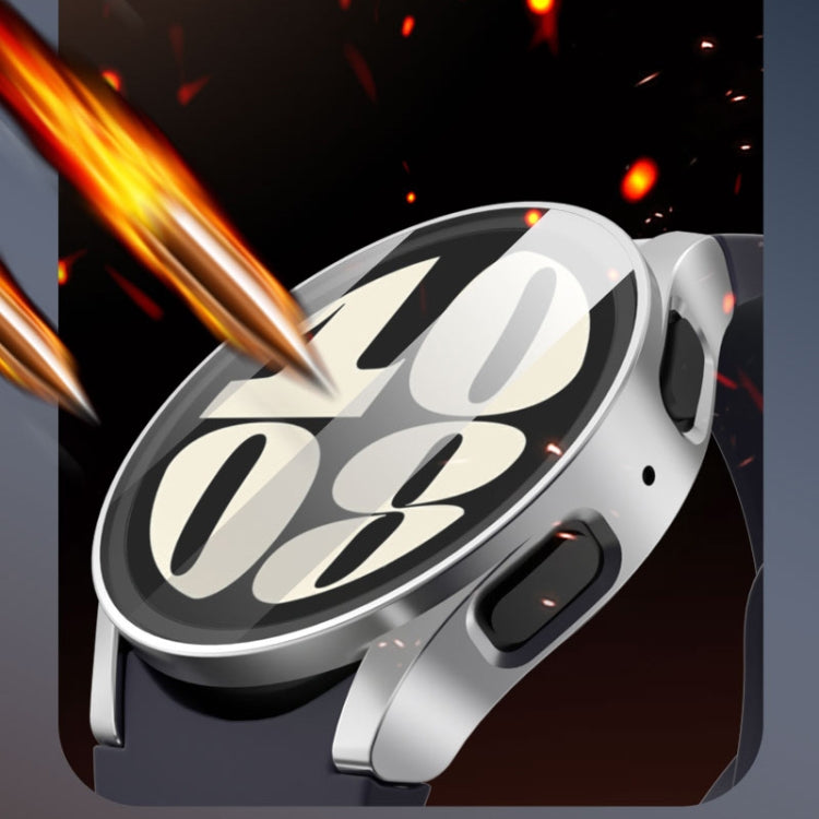 For Samsun Galaxy Watch 7 44mm PC + Tempered Film Integrated Watch Protective Case(Green) by bashfashion