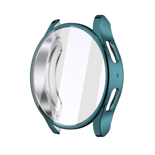 For Samsun Galaxy Watch 7 40mm Full Coverage TPU Electroplated Watch Protective Case(Cyan) by bashfashion