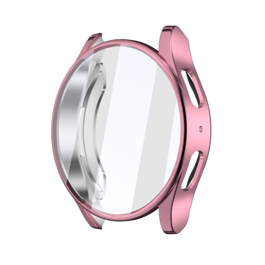 For Samsun Galaxy Watch 7 44mm Full Coverage TPU Electroplated Watch Protective Case(Pink) by bashfashion