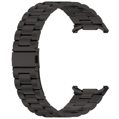 For Samsung Galaxy Watch Ultra 47mm Three Beads Stainless Steel Metal Watch Band(Black) by bashfashion