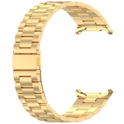 For Samsung Galaxy Watch Ultra 47mm Three Beads Stainless Steel Metal Watch Band(Gold) by bashfashion