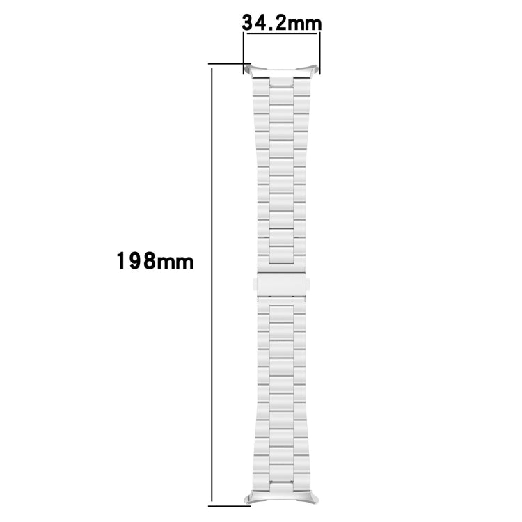 For Samsung Galaxy Watch Ultra 47mm Three Beads Stainless Steel Metal Watch Band(Black) by bashfashion