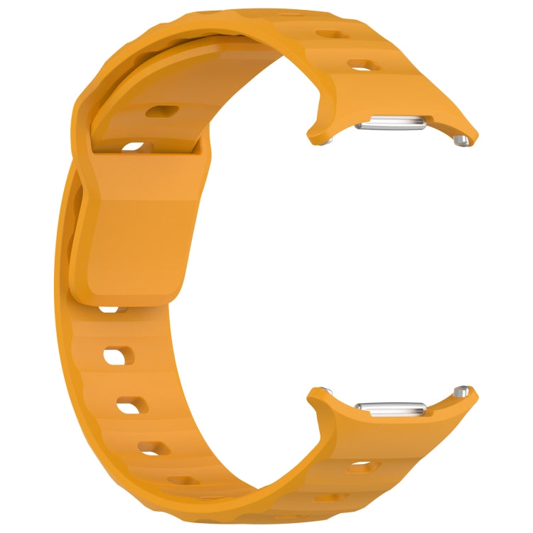 For Samsung Galaxy Watch Ultra 47mm Solid Color Reverse Buckle Silicone Watch Band(Yellow) by bashfashion