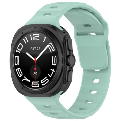 For Samsung Galaxy Watch Ultra 47mm Solid Color Reverse Buckle Silicone Watch Band(Cyan) by bashfashion