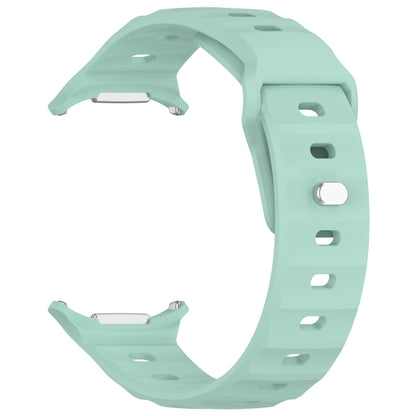 For Samsung Galaxy Watch Ultra 47mm Solid Color Reverse Buckle Silicone Watch Band(Cyan) by bashfashion