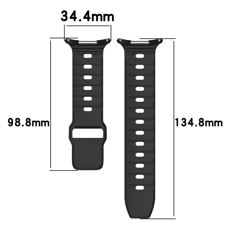 For Samsung Galaxy Watch Ultra 47mm Solid Color Reverse Buckle Silicone Watch Band(Yellow) by bashfashion