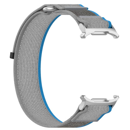 For Samsung Galaxy Watch Ultra 47mm Hook and Loop Fastener Loop Nylon Watch Band(Blue+Gray) by bashfashion