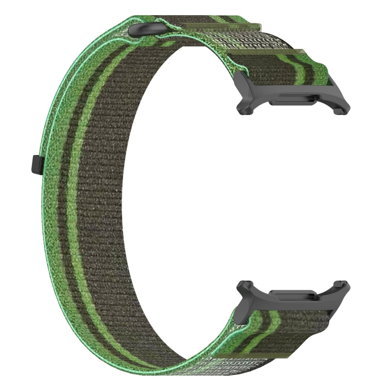 For Samsung Galaxy Watch Ultra 47mm Hook and Loop Fastener Loop Nylon Watch Band(Dark Green) by bashfashion