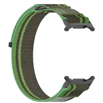 For Samsung Galaxy Watch Ultra 47mm Hook and Loop Fastener Loop Nylon Watch Band(Dark Green) by bashfashion