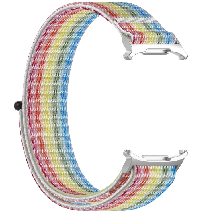 For Samsung Galaxy Watch Ultra 47mm Loop Nylon Hook and Loop Fastener Watch Band(Rainbow) by bashfashion