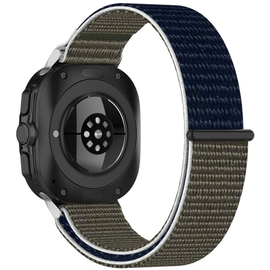 For Samsung Galaxy Watch Ultra 47mm Loop Nylon Hook and Loop Fastener Watch Band(Gray Blue) by bashfashion