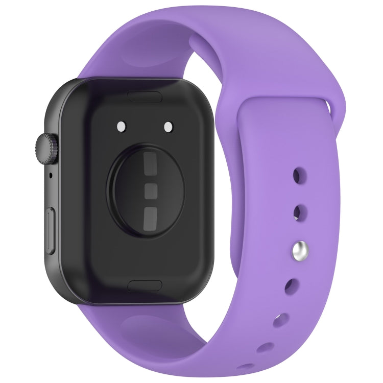 For Huawei Watch Fit3 Solid Color Reverse Buckle Silicone Watch Band(Purple) by bashfashion