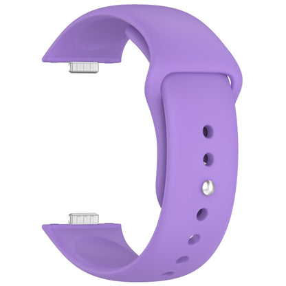 For Huawei Watch Fit3 Solid Color Reverse Buckle Silicone Watch Band(Purple) by bashfashion