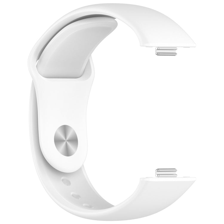 For Huawei Watch Fit3 Solid Color Reverse Buckle Silicone Watch Band(White) by bashfashion