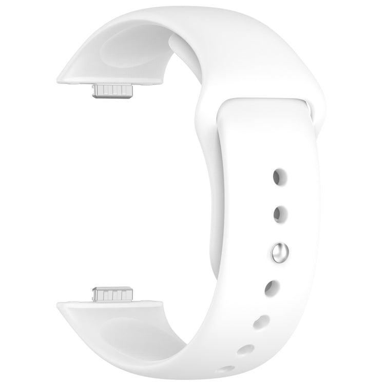 For Huawei Watch Fit3 Solid Color Reverse Buckle Silicone Watch Band(White) by bashfashion
