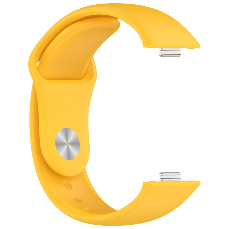 For Huawei Watch Fit3 Solid Color Reverse Buckle Silicone Watch Band(Yellow) by bashfashion