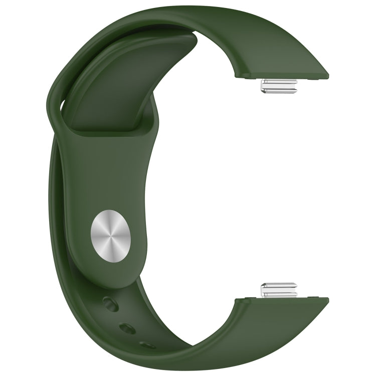 For Huawei Watch Fit3 Solid Color Reverse Buckle Silicone Watch Band(Army Green) by bashfashion