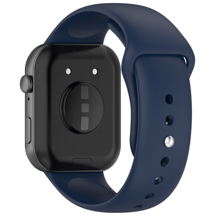For Huawei Watch Fit3 Solid Color Reverse Buckle Silicone Watch Band(Midnight Blue) by bashfashion
