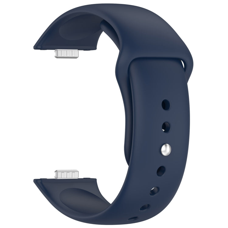 For Huawei Watch Fit3 Solid Color Reverse Buckle Silicone Watch Band(Midnight Blue) by bashfashion