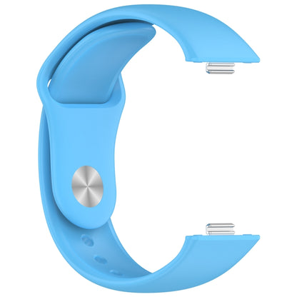 For Huawei Watch Fit3 Solid Color Reverse Buckle Silicone Watch Band(Sky Blue) by bashfashion