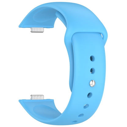 For Huawei Watch Fit3 Solid Color Reverse Buckle Silicone Watch Band(Sky Blue) by bashfashion