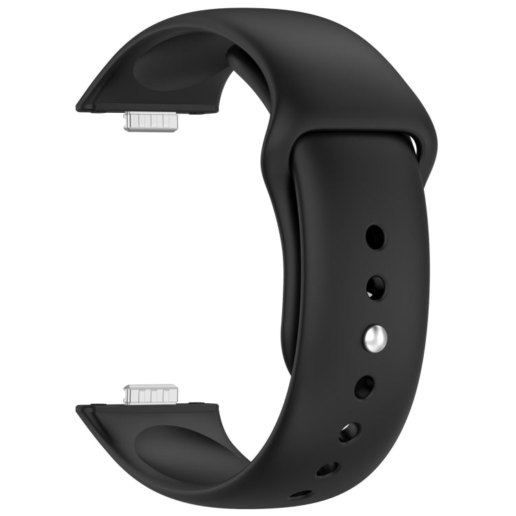 For Huawei Watch Fit3 Solid Color Reverse Buckle Silicone Watch Band(Black) by bashfashion